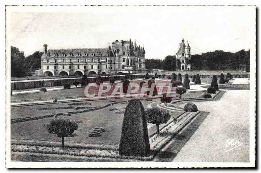 CPA Chenonceaux Le Parc et le Chateau 