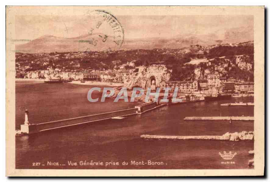 CPA Nice Vue Generale prise du Mont Boron 