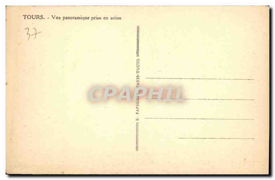 CPA Tours Vue Pamoramique prise en avion  — Rückseite