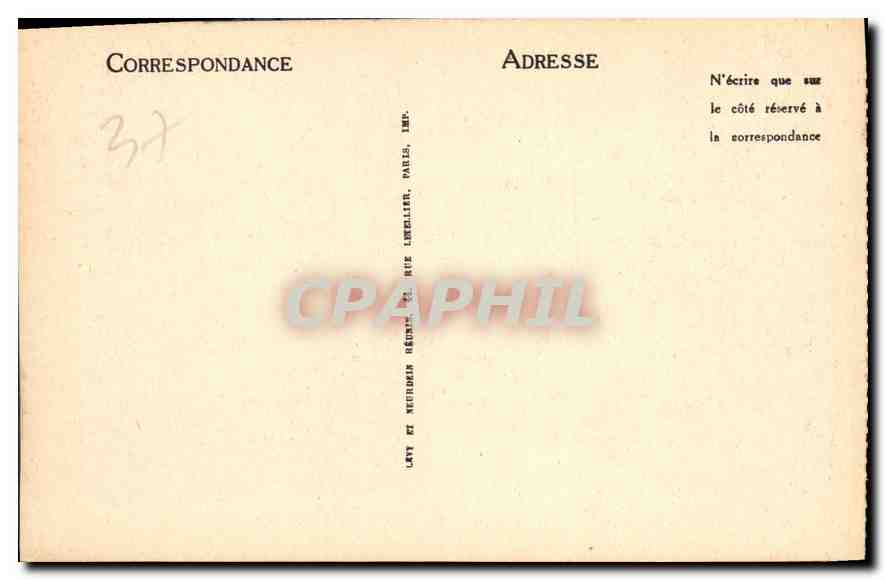 CPA Langeais Le Chateau  — Verso