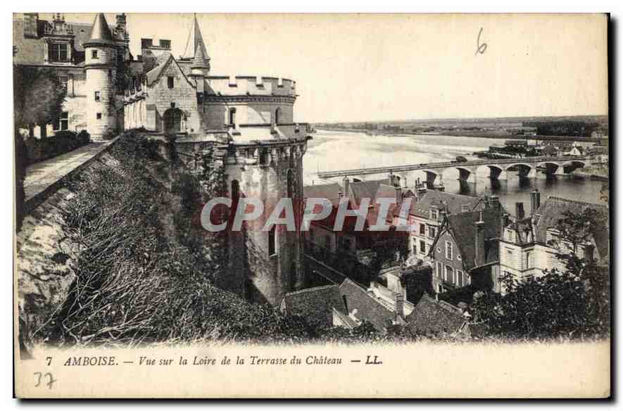 CPA Amboise Vue Sur la Loire de la Terrasse du Chateau 