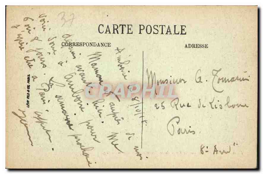 CPA Amboise Vue Sur la Loire de la Terrasse du Chateau  — Rückseite