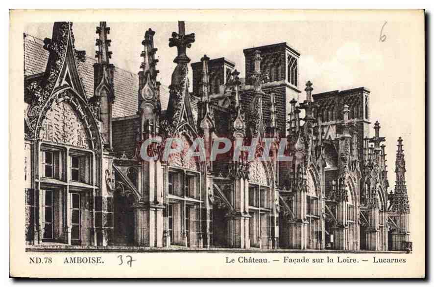 CPA Tours Le Chateau Facade Sur La Loire 