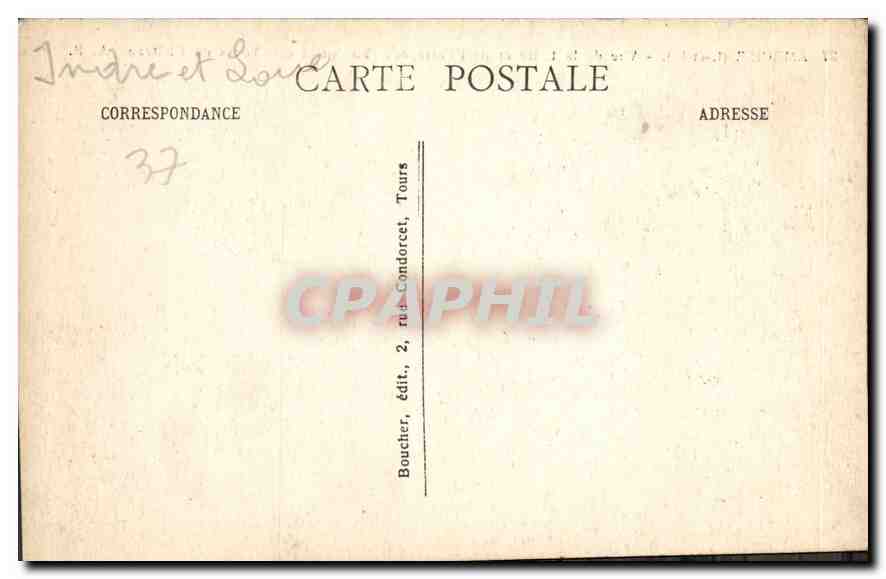 CPA Amboise vue de la Loire et de l'Entrepont  — Rückseite