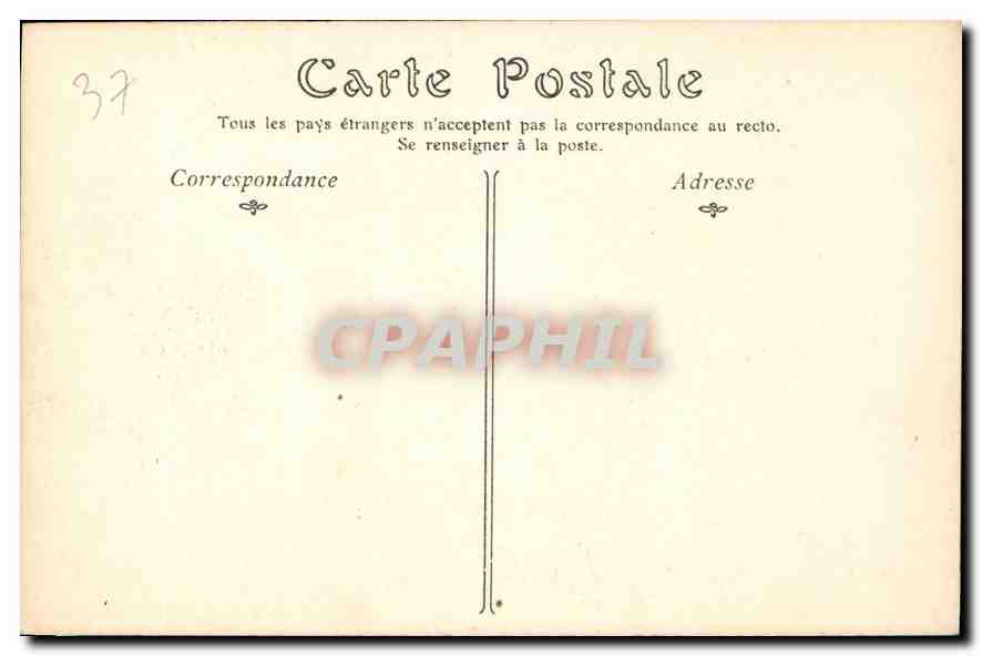 CPA Loches La Porte des Cordeliers le Chateau Royal  — Rückseite