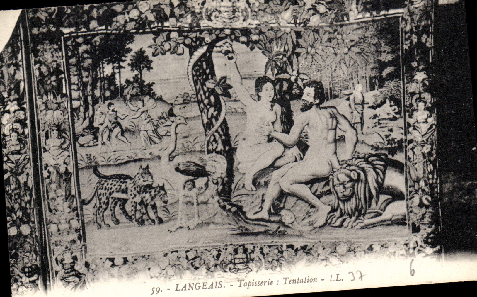 CPA Langeais Tapisserie Tentation 