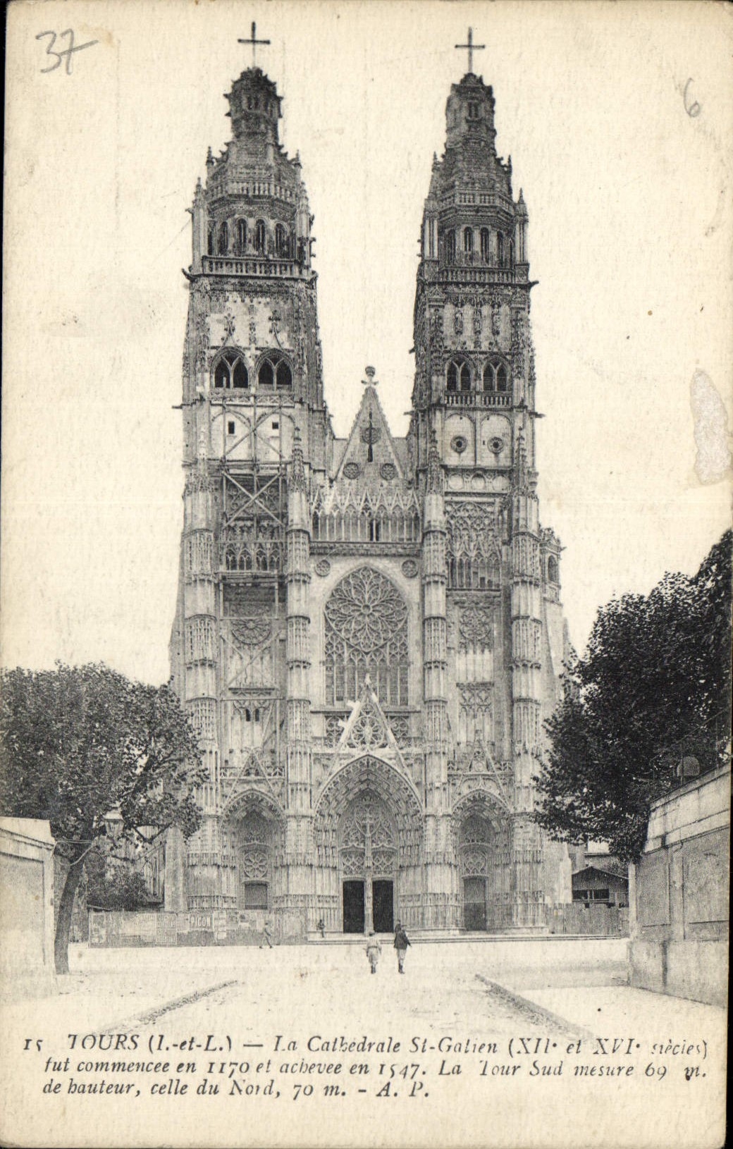 CPA Tours La Cathedrale St Gatien 