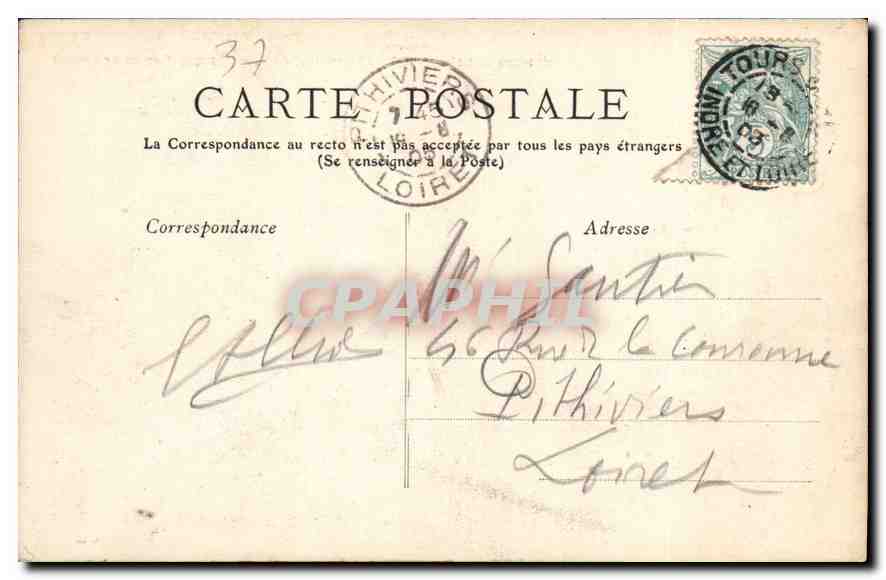CPA Azay le Rideau le Chateau Facade Orientale  — Verso