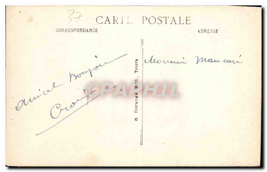 CPA Chinon Vue generale du chateau et la Vienne   — Rückseite