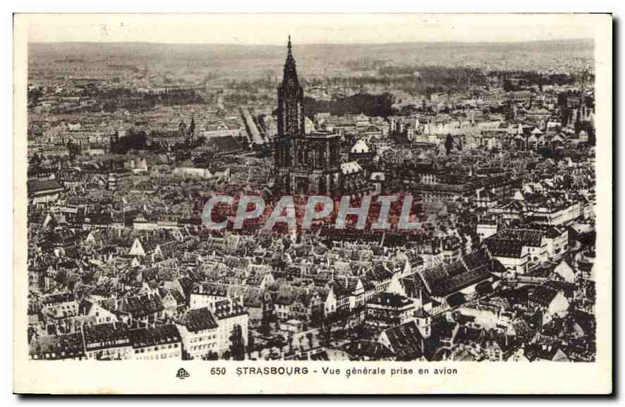 CPA Strasbourg Vue generale Prise en avion 
