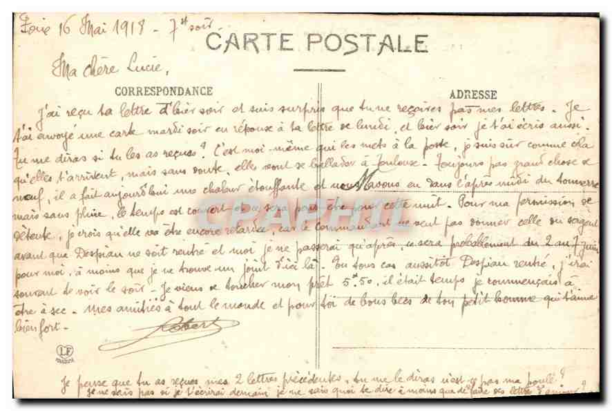 CPA Foix vue sur la  ville St la Villee du l'avion  — Rückseite