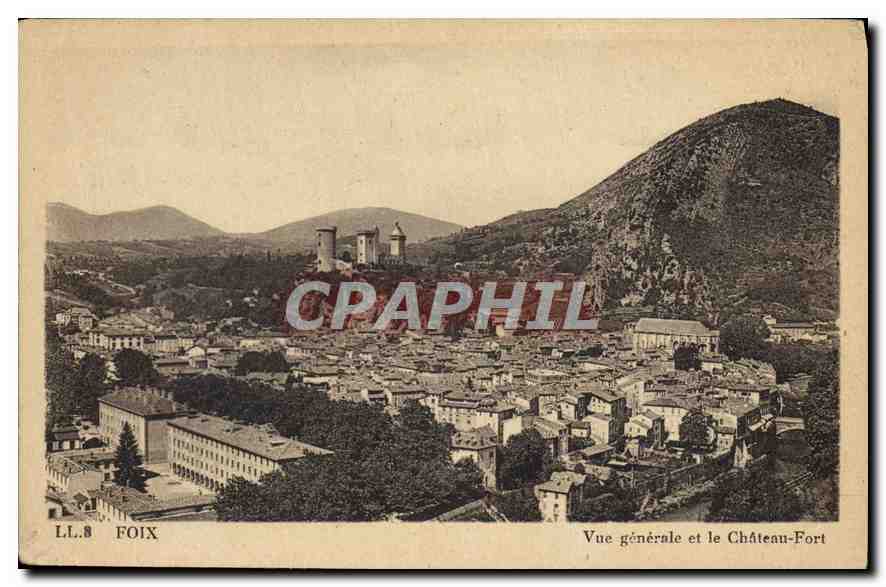 CPA Foix Vue generale et le Chateau Fort 