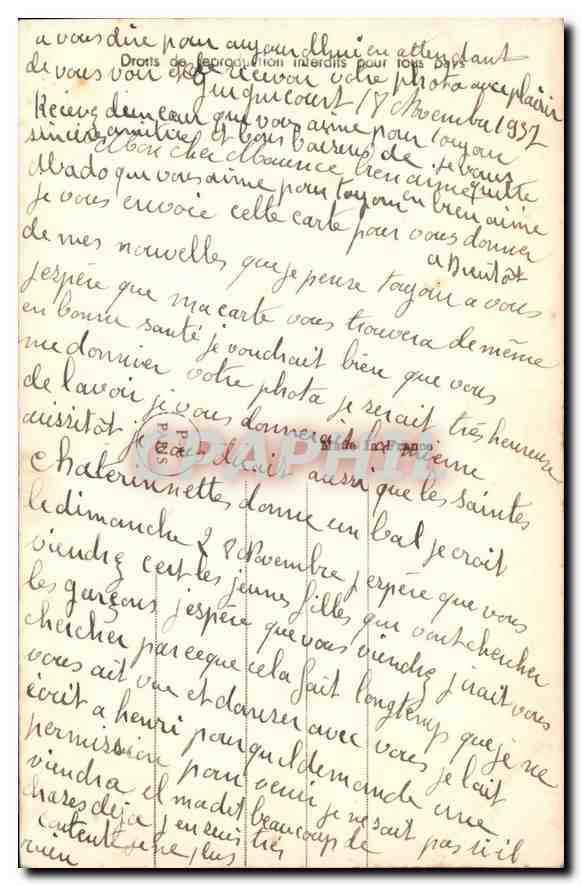 CPA Mon Plaisir Femme — Rückseite