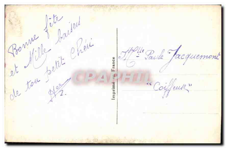 CPA Vive Ste Catherine Femme — Rückseite