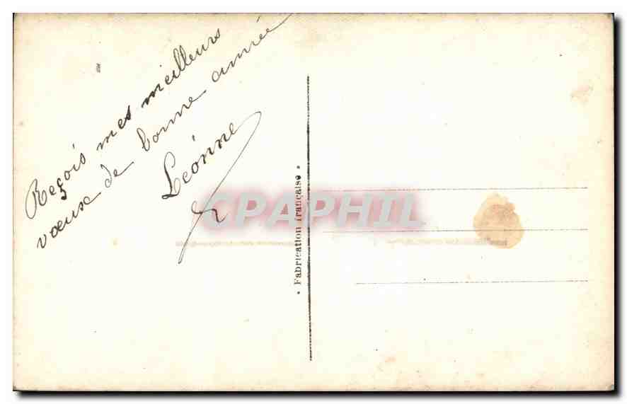 CPA Bonne Annee Femme — Rückseite