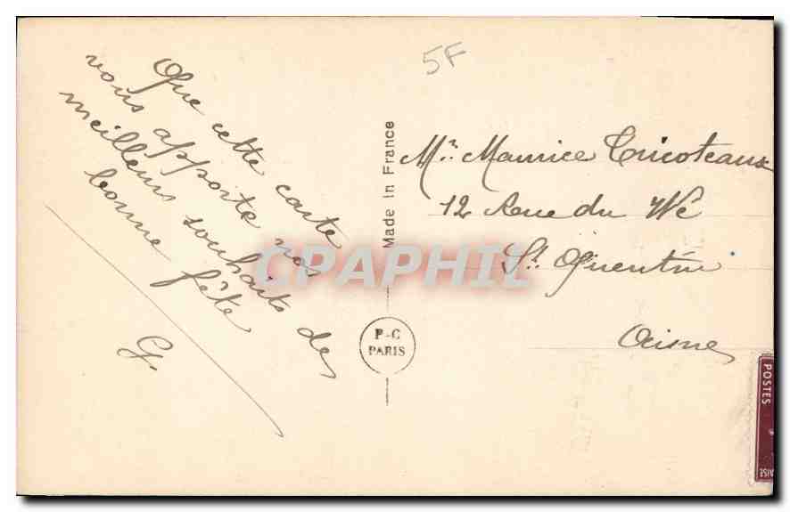 CPA Bonne Fete Femme — Rückseite