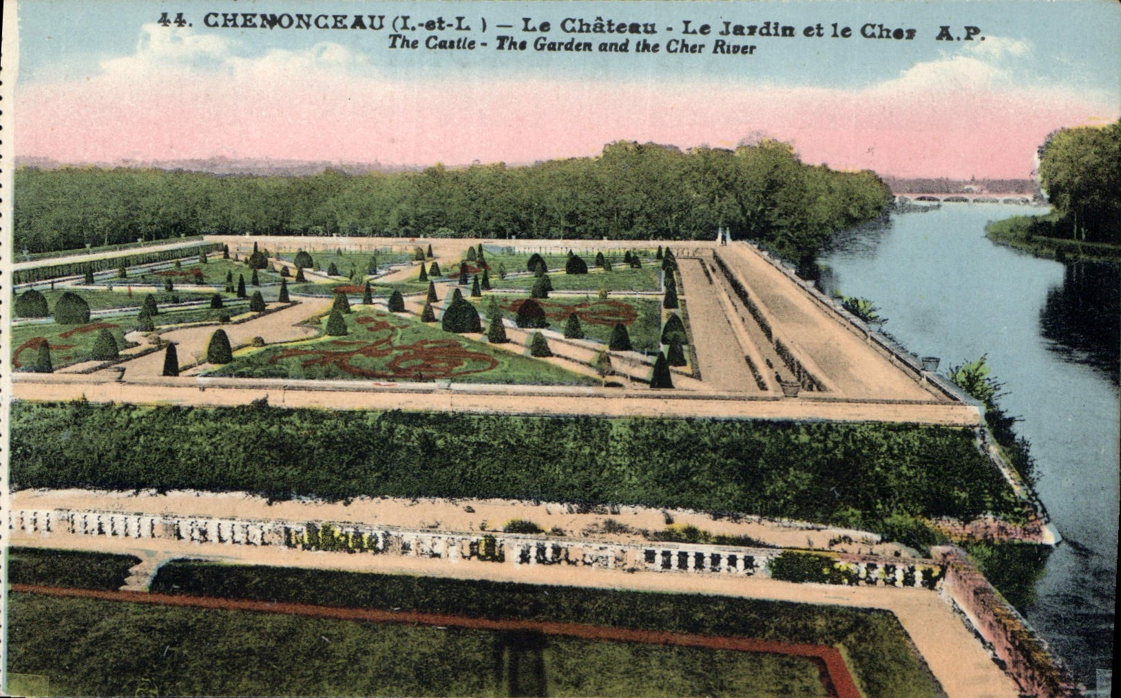 CPA Chenonceaux Le Chateau Le Jardin et le Cher 