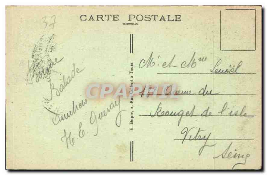 CPA Chenonceaux Le Chateau L'Aile Thomas Bohier  — Rückseite