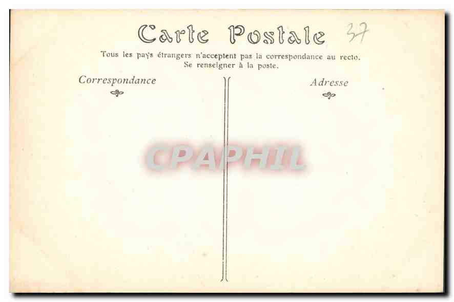 CPA Loches La Porte des Cordeliers et le Chateau Royal  — Rückseite