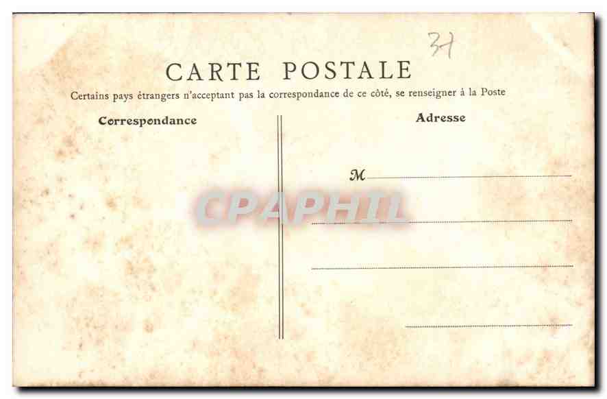 CPA Loches Porte d'anciente du Chateau XI siecle   — Rückseite