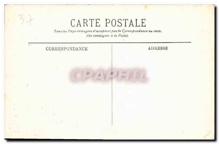 CPA Amboise Le Chateau Porte de l'Ancien Jeu de Paume  — Rückseite