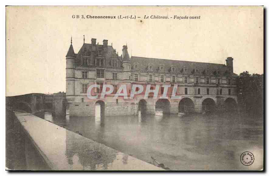 CPA Chenonceauxx Le Chateau Facade Nord ouest 