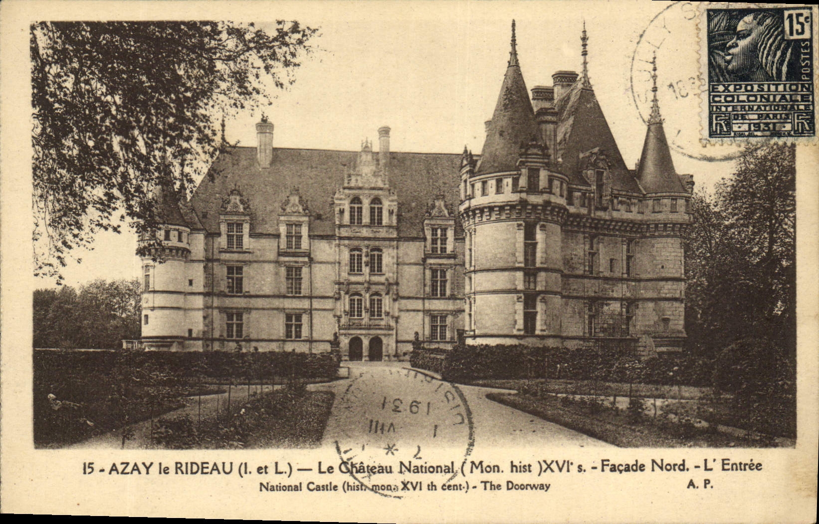 CPA Azay le Rideau le Chateau National 