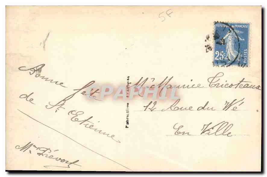 CPA Bonne Fete Femme Enfant Bebe — Verso