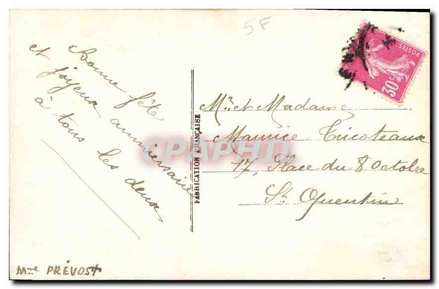 CPA Bonne Fete Femme — Verso