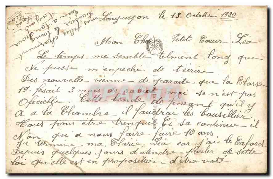 CPA Notre Amitie d'enfants s'est musee en amour Femme — Rückseite