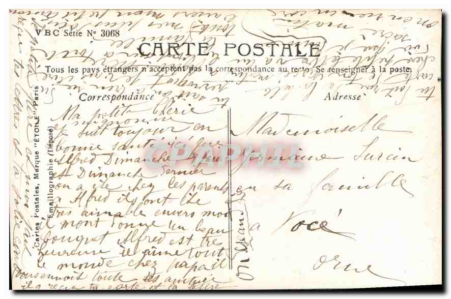 CPA Saus etes pres Je moi mon bonheur est complet Femme — Rückseite
