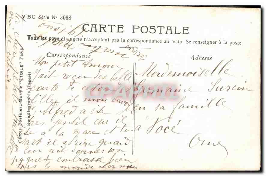 CPA Le Bonheur est parfait quand l'amour est sincere Femme — Rückseite