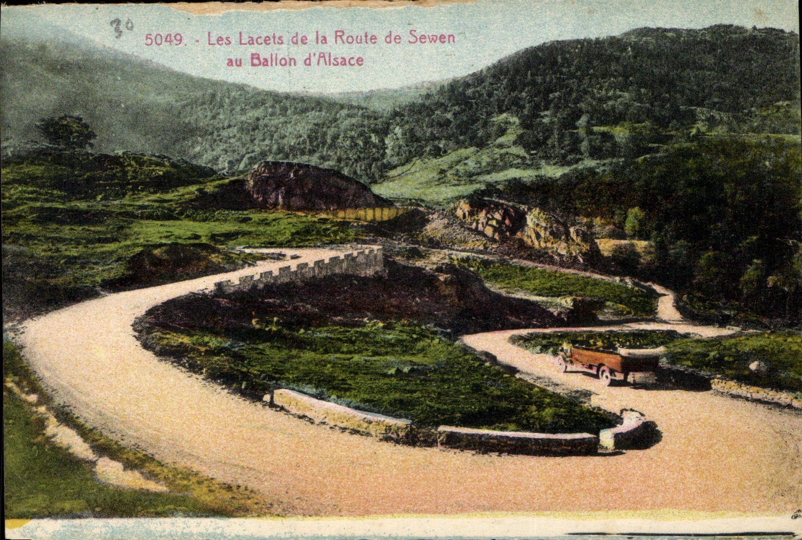 CPA Les Lacets de la Route de Sewen au Ballon d 'Alsace 