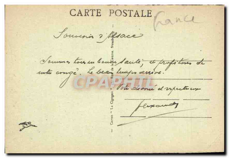 CPA Les Lacets de la Route de Sewen au Ballon d 'Alsace  — Rückseite
