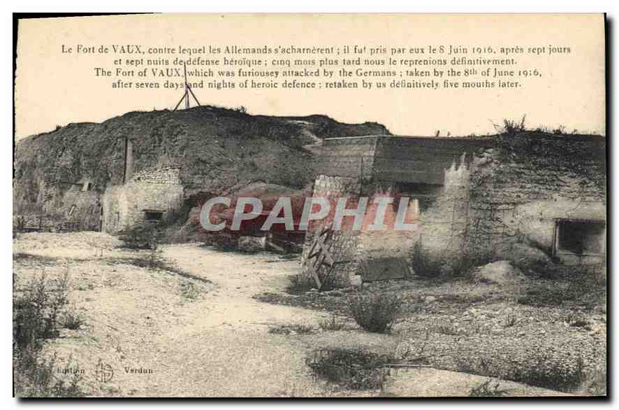 CPA Le Fort de Vaux Contre lequel les Allemands s'archanerent 