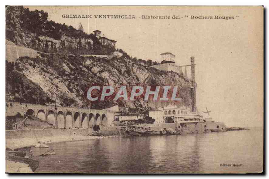 CPA Grimaldi Ventimiglia Ristorante dei Roches Rouges  