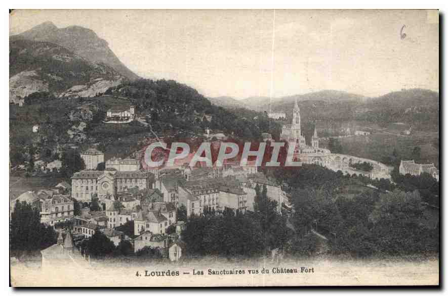 Lourdes — Les Sanctuaires vus du Château Fort — Édition Palais, Lourdes, n°4