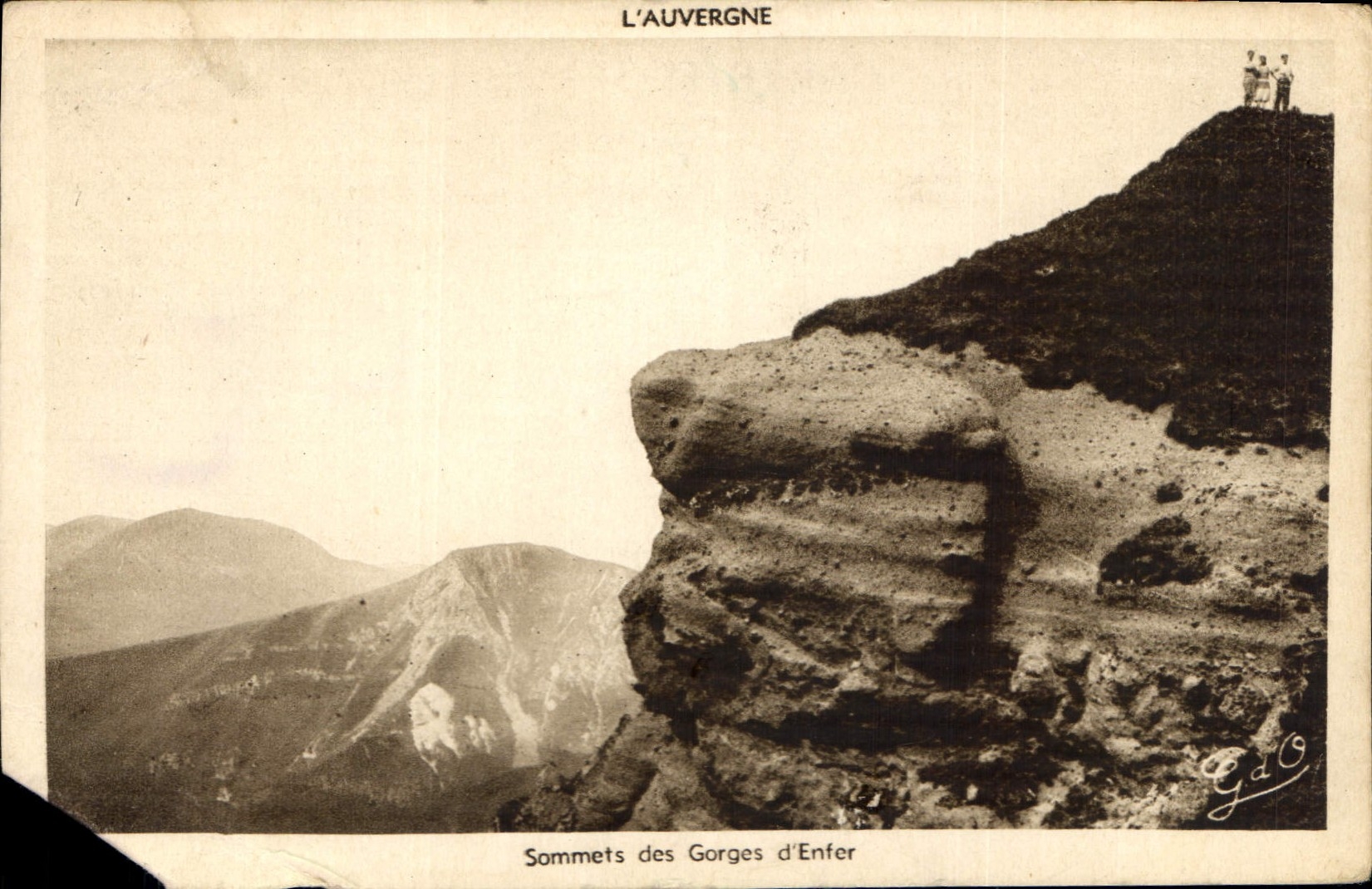 CPA L'Auvergne Sommets des Gorges d'Enteur 