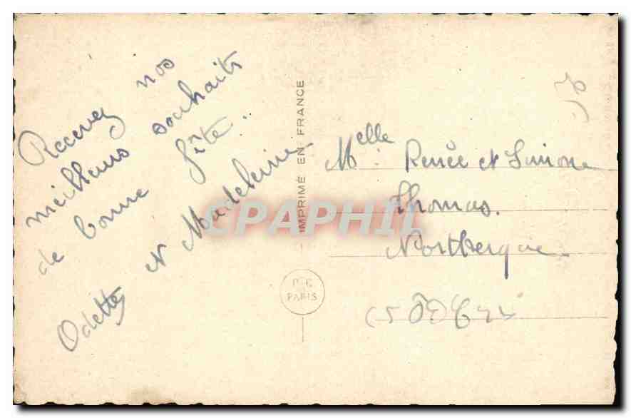 CPA Vive Ste Catherine Femme — Verso