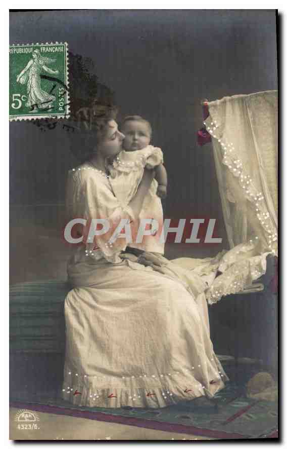 CPA Femme Enfant