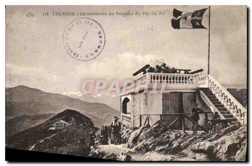 CPA Lourdes Obserbatoire au Sommet du Pic du Jer 