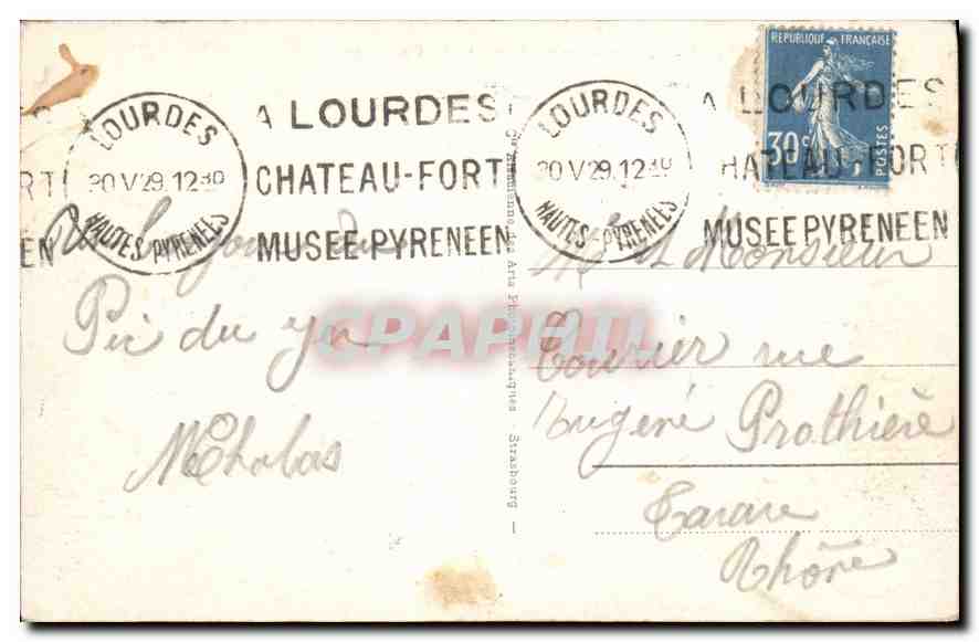 CPA Lourdes Obserbatoire au Sommet du Pic du Jer  — Verso