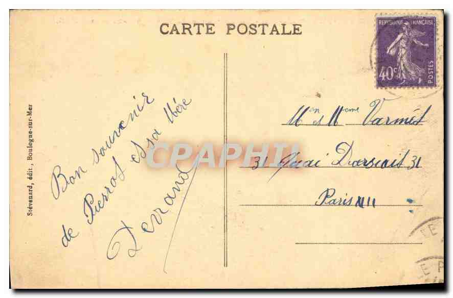 Le Portel (P.-de-C.) — La Falaise (côté Boulogne-sur-Mer) — E. S. — n° 725 — Reverso