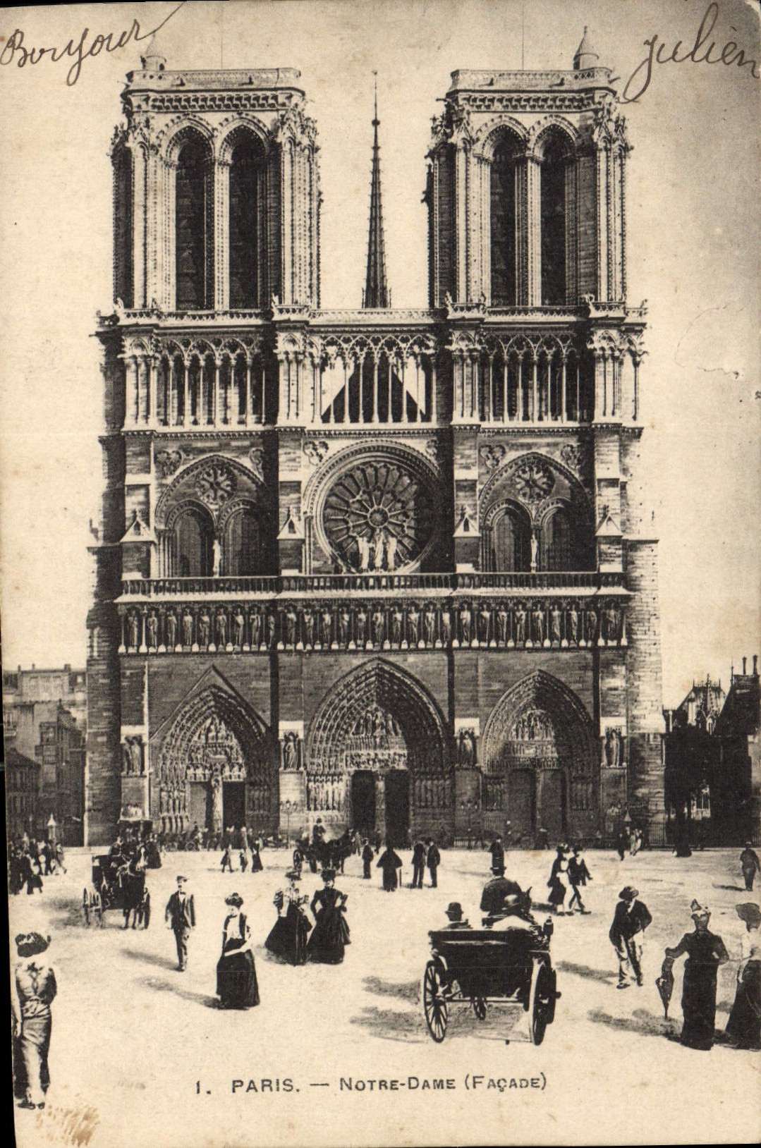 CPA Paris Notre Dame Facade 