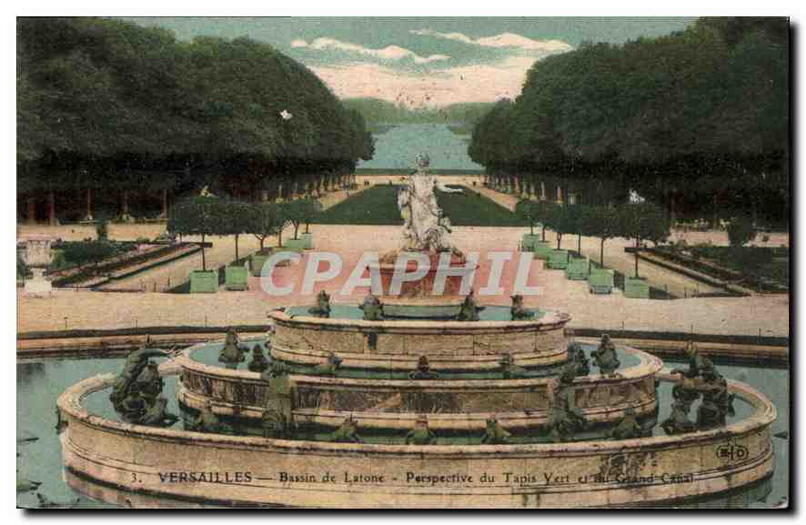 CPA Versailles Bassin de Latone Perspective du Tapis Vert Grand Canal 