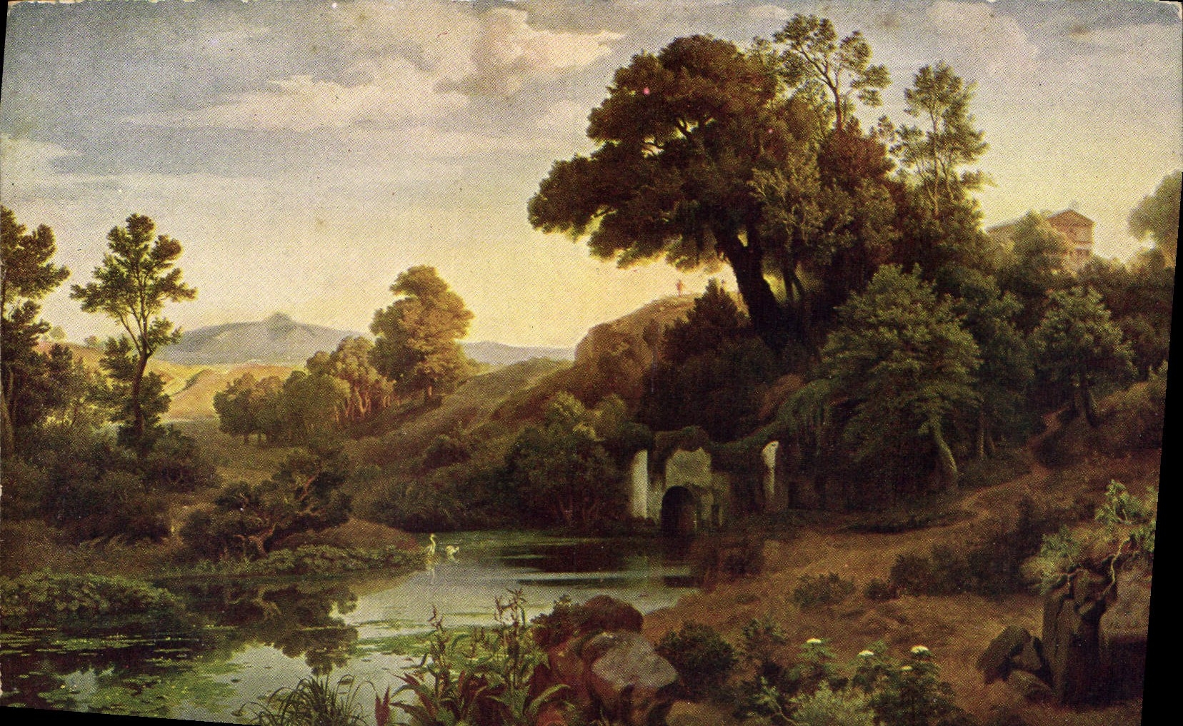 CPA Museum der bildenden Kunste zu Leipzig Wilh Schirmer Die Grotte der Egeria 