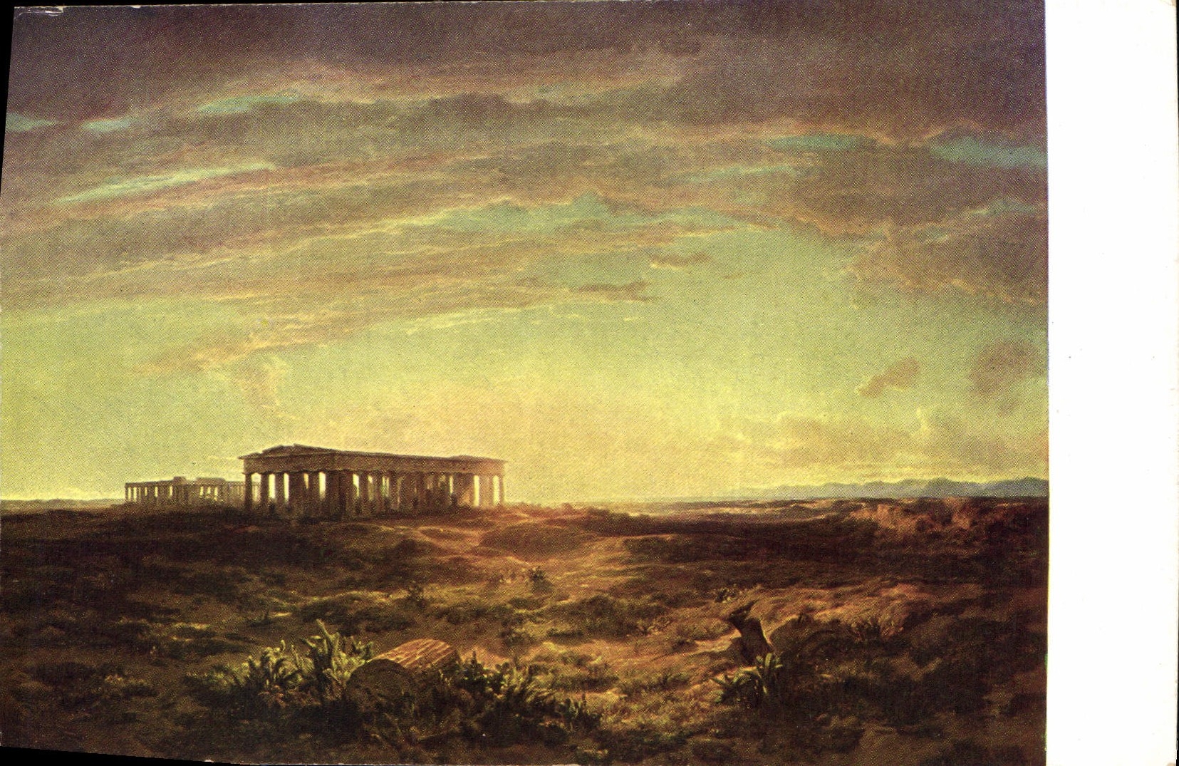 CPA Museum der bildenden Kunste zu Leipzig A Calame Die Tempel in Paestum 