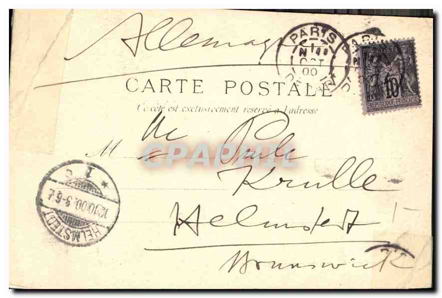 CPA Paris Buttes Chaumont le Belvedere  — Rückseite