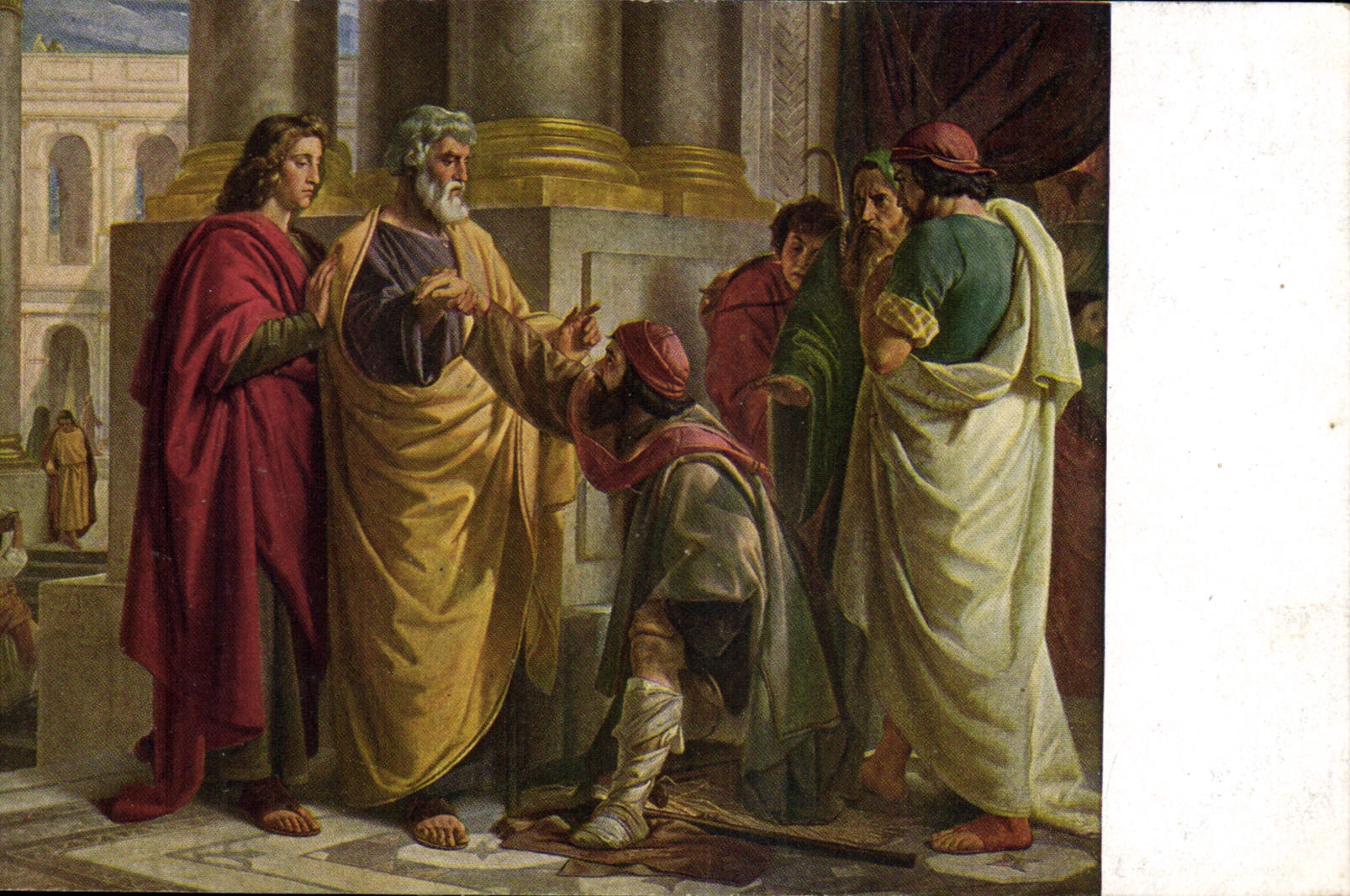 A. Rethel, Pierre et Jean guérissant le paralysé — Museum der bildenden Künste zu Leipzig — Nr. 109