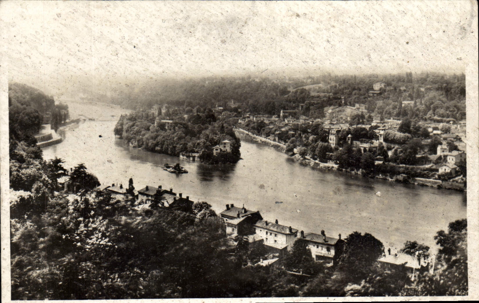CPA Lyon Rhone l'Ile Barbe et la Saone 